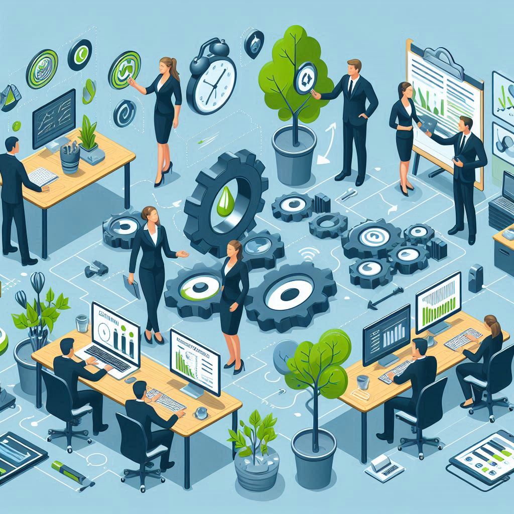 En la Transformación digital, las personas trabajan en una cultura empresarial sana con capacitación, uso eficiente de recursos y procesos automatizados